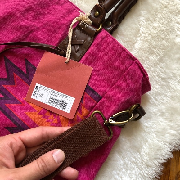 MOSSIMO - Pink Canvas Crossbody Bag - NEW - Picture 4 of 5